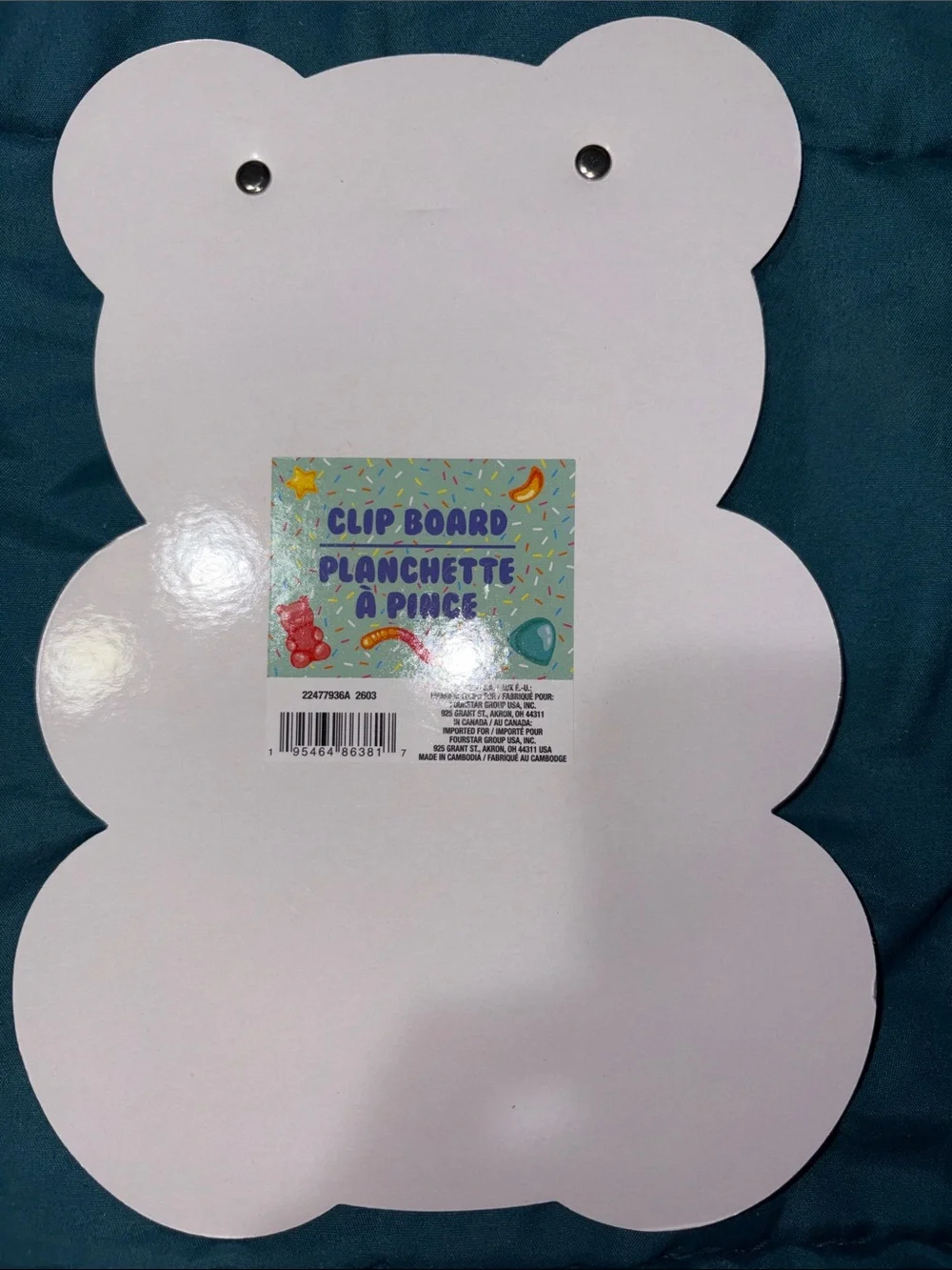 Pink Gummy Bear Gel Pen & Clipboard